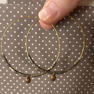 Elegant Gold and Silver Hoop Earrings